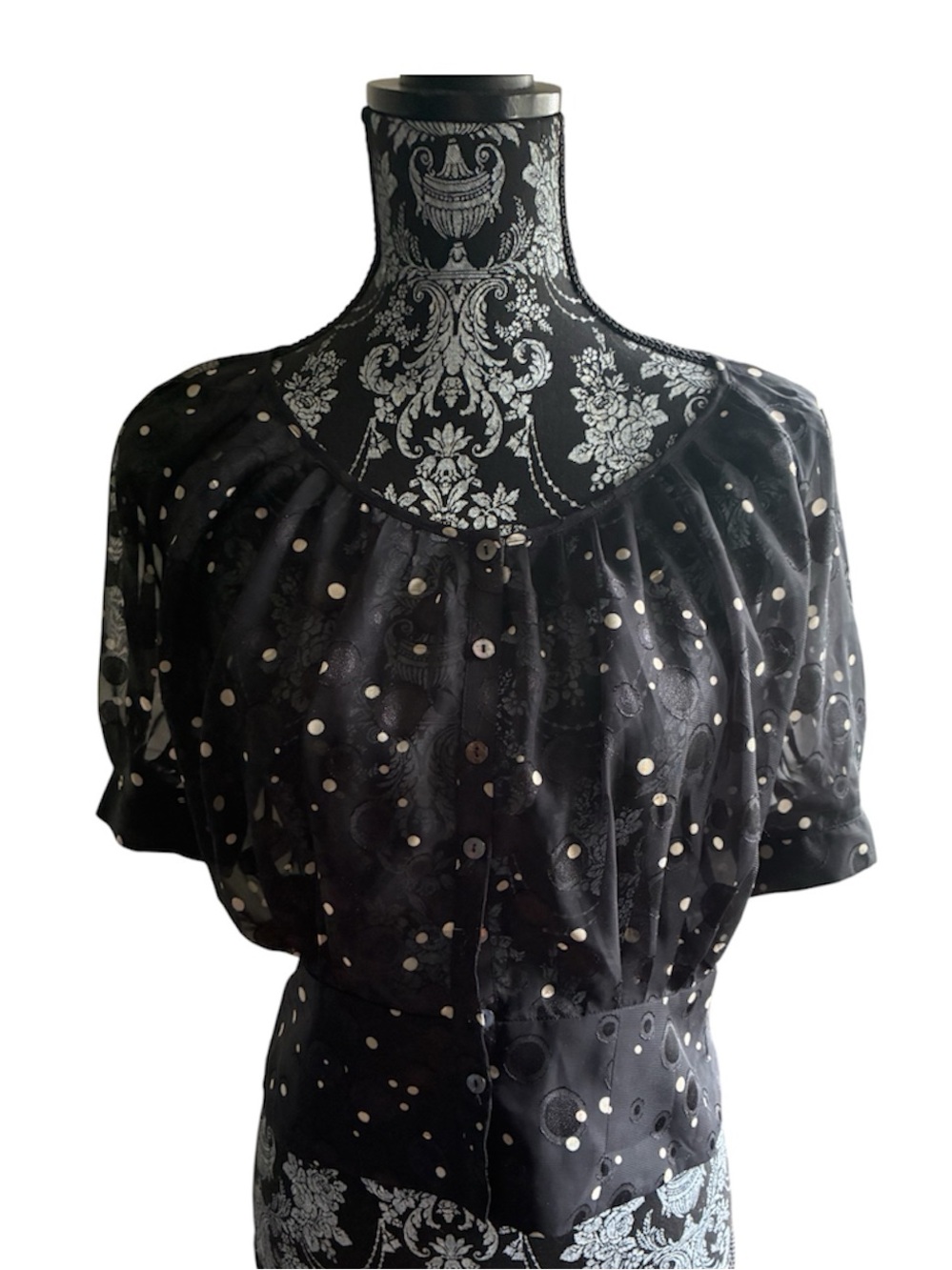 Highline Collective Polka dot sheer top. Size small (NWT)